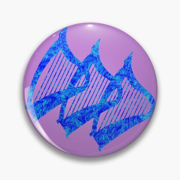 Item preview, Abstract marbled blue harps on pink designed and sold by Only1helen.
