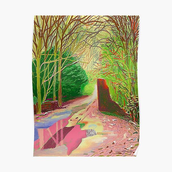 L'arrivée du printemps à Woldgate David Hockney Poster