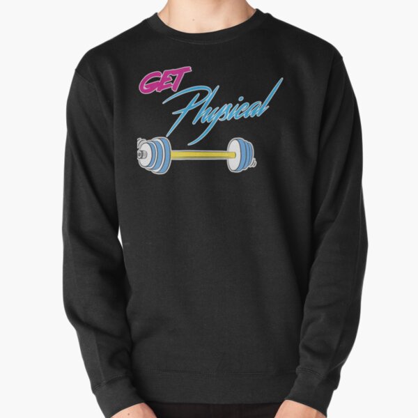 Workout Graphic Sweatshirt 80s Fitness Stick Figure People Sweater