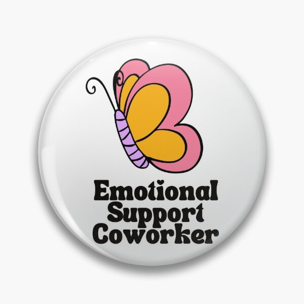 Emotional Support Coworker Badge Topper – pinkydoodledesigns