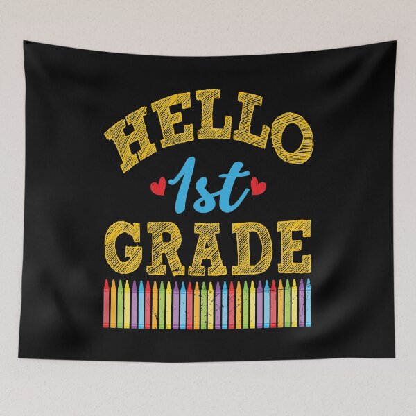 Item preview, HELLO 1ST GRADE - EXCITED BACK TO SCHOOL QUOTE designed and sold by PhillDaPhlava.