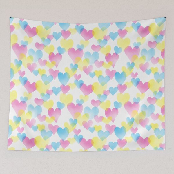 Item preview, Tissue Paper Hearts (White, Yellow, Magenta, Cyan) designed and sold by JMTolman.
