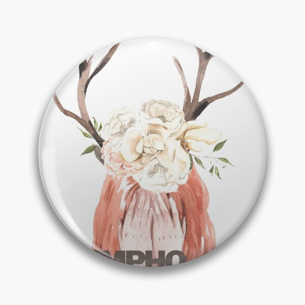 Item preview, Nymphomaniac watercolor deer horn red hair designed and sold by Lizzysszhou.