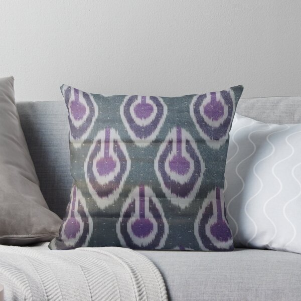 Item preview, Purple rain drops, Ikat, Uzbek classic traditional ikat patterns designed and sold by LeFabriqueOuz.