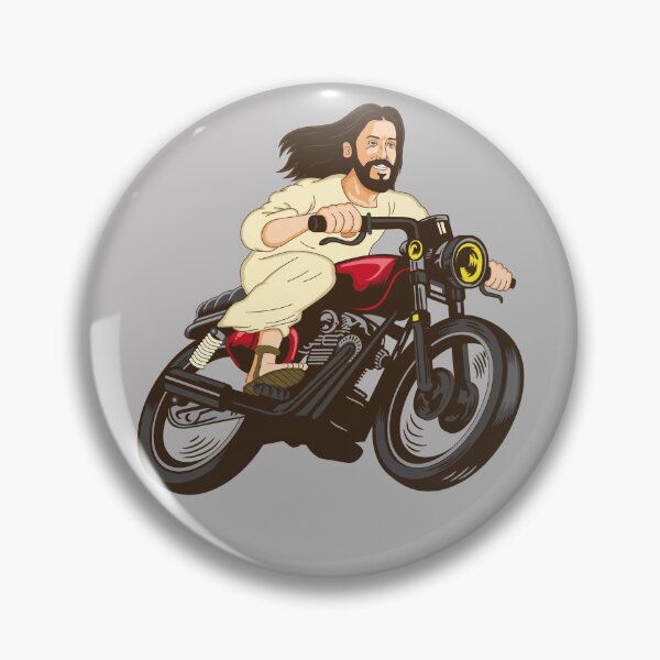 Item preview, Christ on a Motor Bike - Funny Religious Lord Jesus Church Group Easter Gift designed and sold by TangoCharlieNZ.