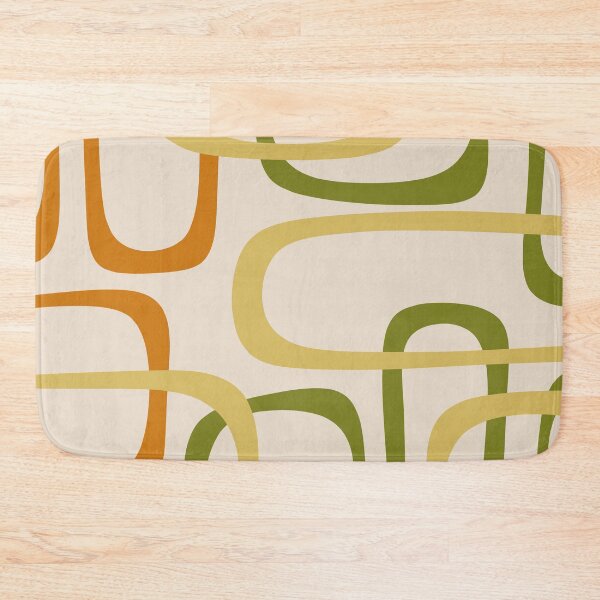 Item preview, Fine Loops Mid-Century Modern Minimalist Olive Green, Orange, Mustard, and Beige designed and sold by kierkegaard.