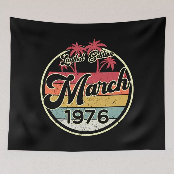 Item preview, 1976 T-ShirtVintage 80s March 1976 45th Birthday Gift Idea designed and sold by ElfledaBush.