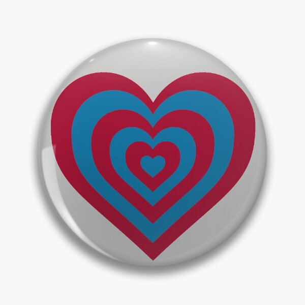 Item preview, Crimson and Blue - Powerpuff Girls Retro Heart designed and sold by Liyanna Baloca.