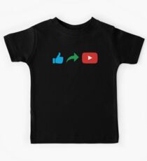 Like Share Subscribe - Black Kids Tee