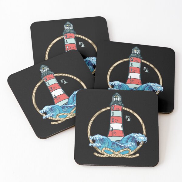 Item preview, lighthouse sea seagull coast water shipping designed and sold by Monster-shirts.
