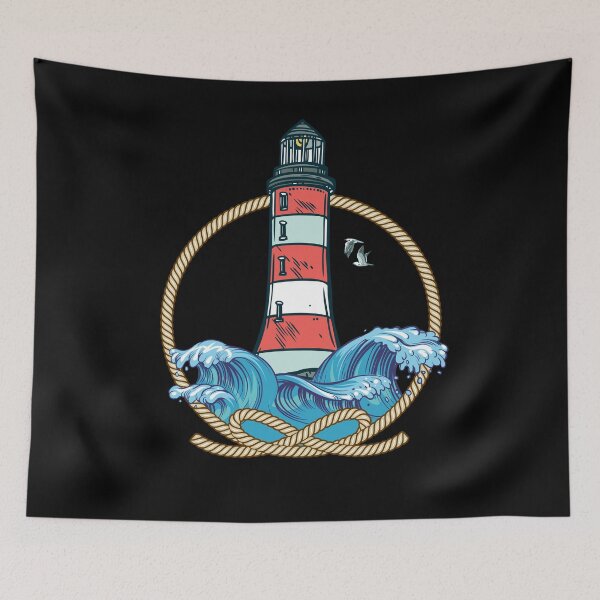 Item preview, lighthouse sea seagull coast water shipping designed and sold by Monster-shirts.