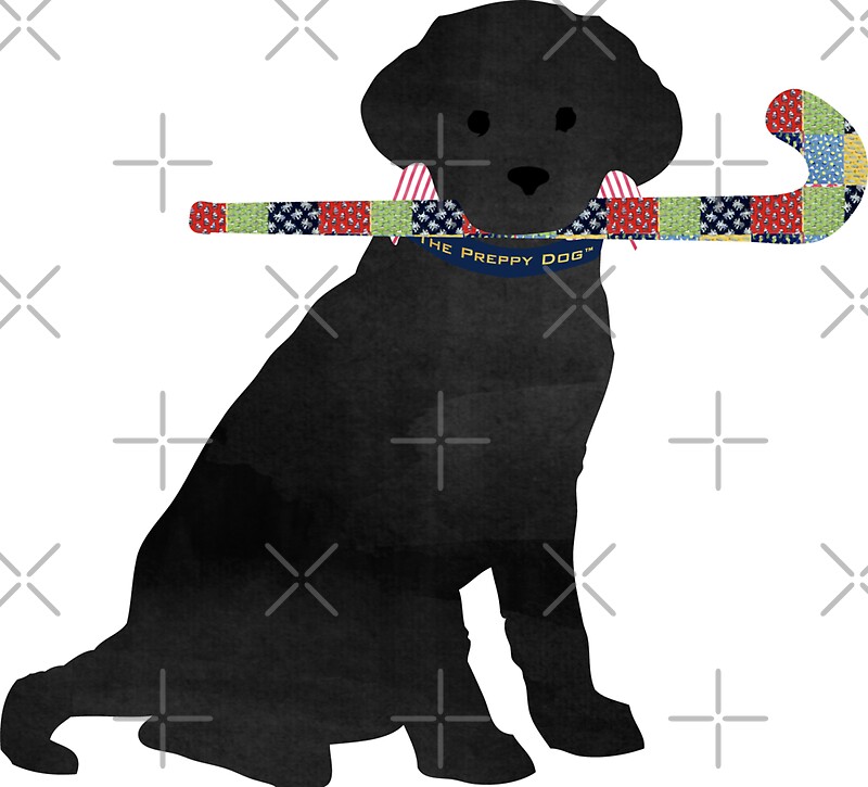 "Black Lab Retriever Field Hockey Dog" Stickers by ...