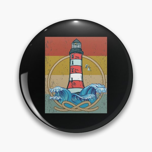 Artikelvorschau, Leuchtturm Meer Seemöwe Küste Schifffahrt Vintage entworfen und verkauft von Monster-shirts.