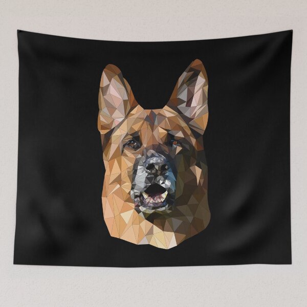 Item preview, Low Poly Dog Shepherd Pet German Style designed and sold by Monster-shirts.