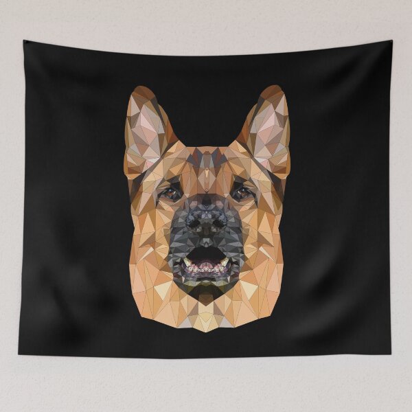 Item preview, Low Poly Dog Shepherd Pet German Style designed and sold by Monster-shirts.