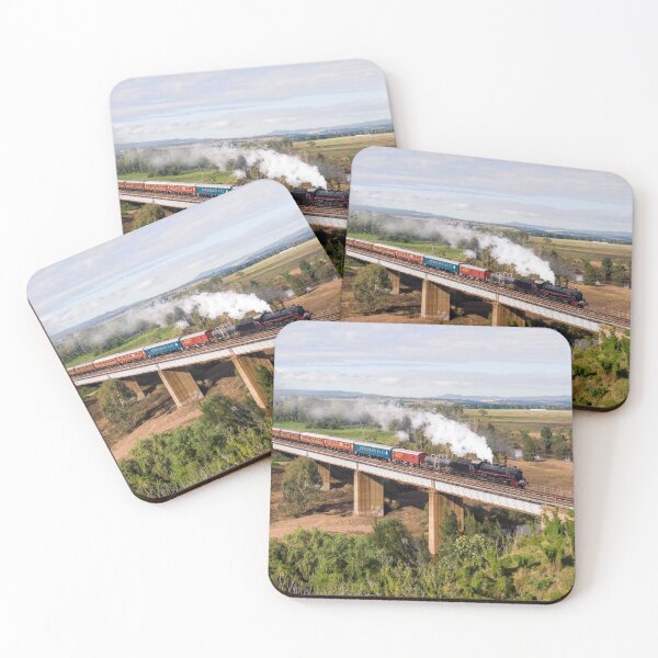 Item preview, Singleton Steam - 5917 leads The Picnic Train over the Hunter River at Singleton designed and sold by Nathan Murphy.