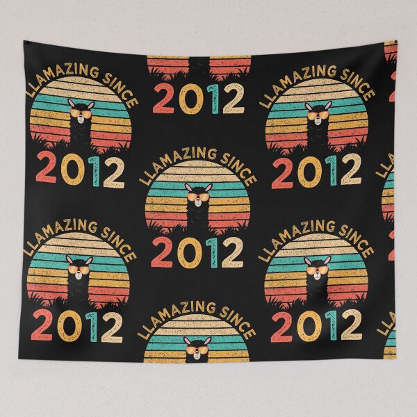 Item preview, Llamazing Since 2012 Llama Wearing Sunglasses Funny Birthday designed and sold by kentuckykonpha.