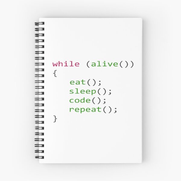 Item preview, While alive Eat Sleep Code Repeat designed and sold by devtshirts.