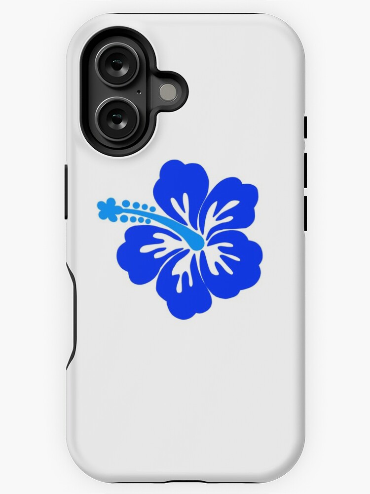 Two toned dark blue hibiscus iPhone Case