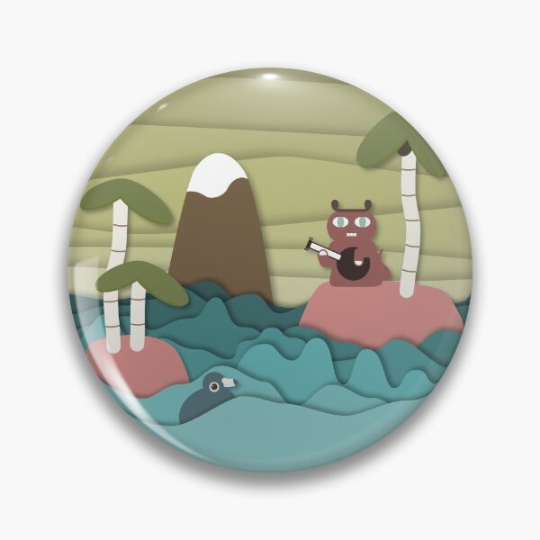 Item preview, Island Scene, Banjo Cat designed and sold by MarshlandOracle.