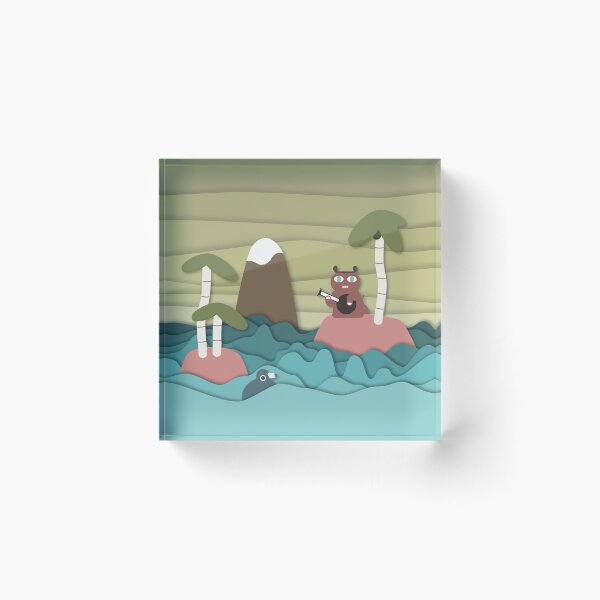 Item preview, Island Scene, Banjo Cat designed and sold by MarshlandOracle.