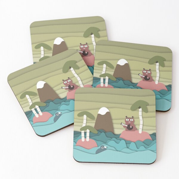 Item preview, Island Scene, Banjo Cat designed and sold by MarshlandOracle.