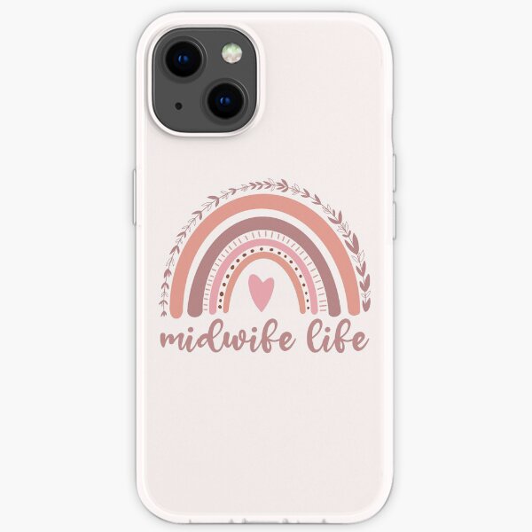 Aesthetic Midwife Life Bohemian Style | Design Apprentice Midwife | Student Midwife | Assistant Midwife| Gift For Midwife / Doula iPhone Soft Case