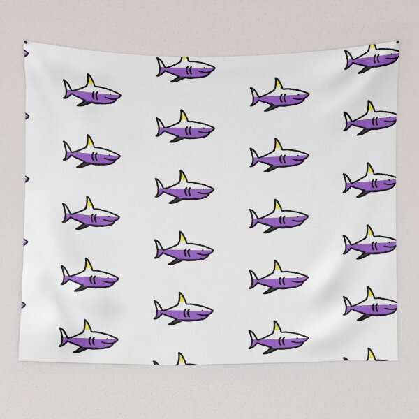 Item preview, Happy Non Binary Shark designed and sold by Kaytmars.
