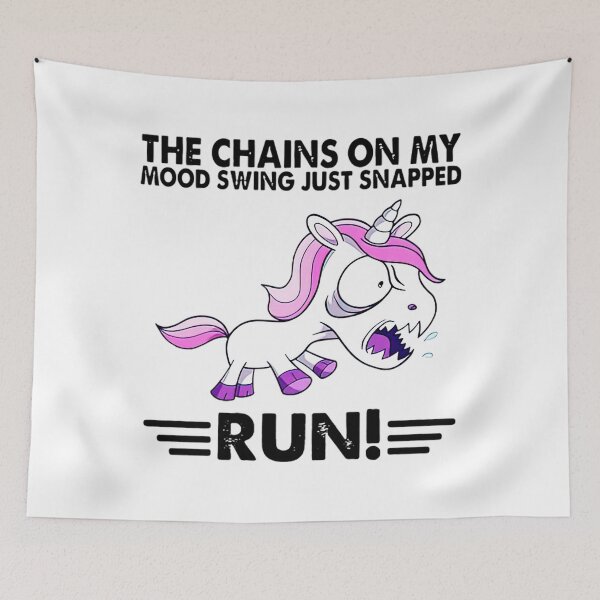 Aperçu de l'œuvre Unicorn The Chains On My Mood Swing Jus T-ShirtLicorne Les chaînes de mon saut d'humeur viennent de se briser créée et vendue par ElfledaBush.