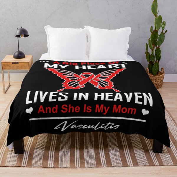 Item preview, Vasculitis Awareness T-ShirtVasculitis Awareness A Big Piece Of My Heart Lives In Heaven - Nobody Fights Alone designed and sold by ElfledaBush.