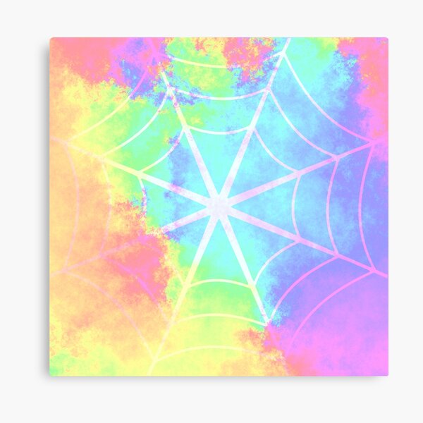 Spiderweb in pastels Canvas Print