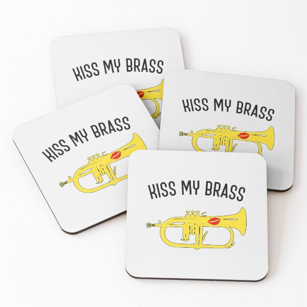 Item preview, Funny Flugelhorn - Kiss my brass - band gift idea designed and sold by BarineZayden.
