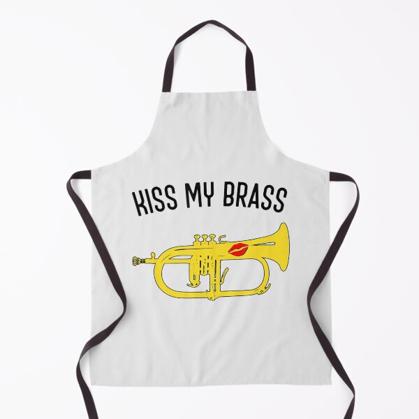 Item preview, Funny Flugelhorn - Kiss my brass - band gift idea designed and sold by BarineZayden.