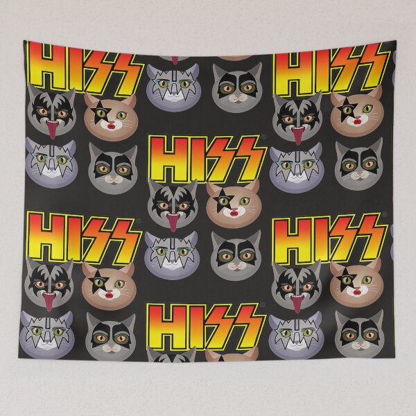 Item preview, Hiss Funny Cats Kittens Rock Rockin Gift Tee Pun designed and sold by BarineZayden.