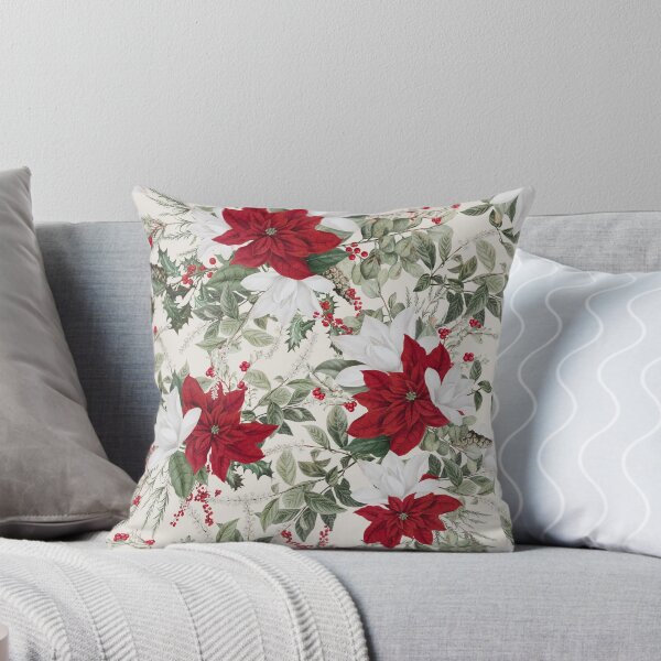 Item preview, Christmas Red Flower Pattern designed and sold by PaperAesthetic.