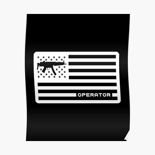 Mp5 Operator Usa Flag Poster For Sale By Alt36 Redbubble