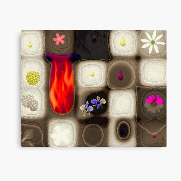 Iubire: Foc, Lacrimi si Flori Canvas Print