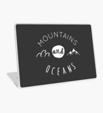 Mountains and oceans (light text) Laptop Skin