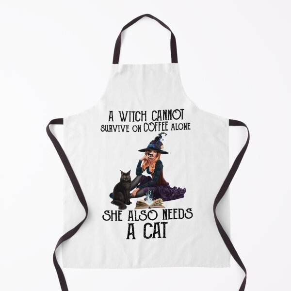 Item preview, A Witch Cannot Survive On Coffee Alone She Also Needs A Cat designed and sold by glynismalcolm.