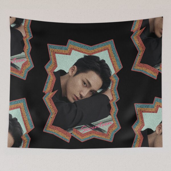 Item preview, Kim Mingyu Seventeen Mingyu Korean Kpop Retro Color Oil Paint Design designed and sold by Piosenka Art.