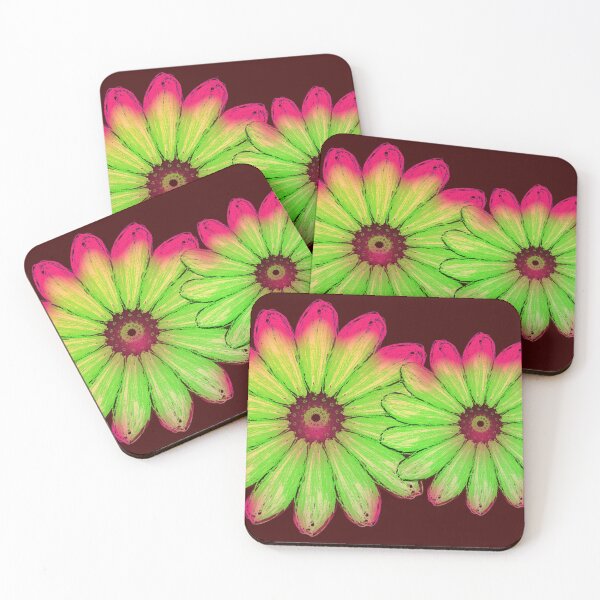 Item preview, Abstract green jelly tipped daisy floral design designed and sold by empressbat merch.