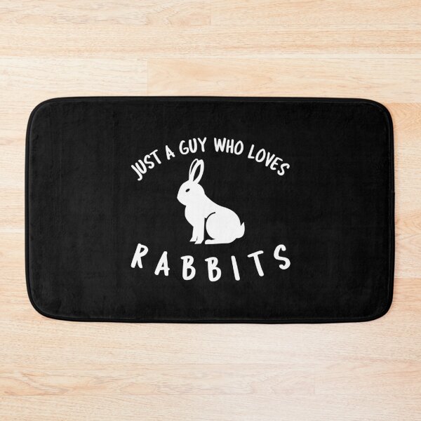 Item preview, Just A Guy Who Loves Rabbits -funny bunny design in white text designed and sold by katiekendall.