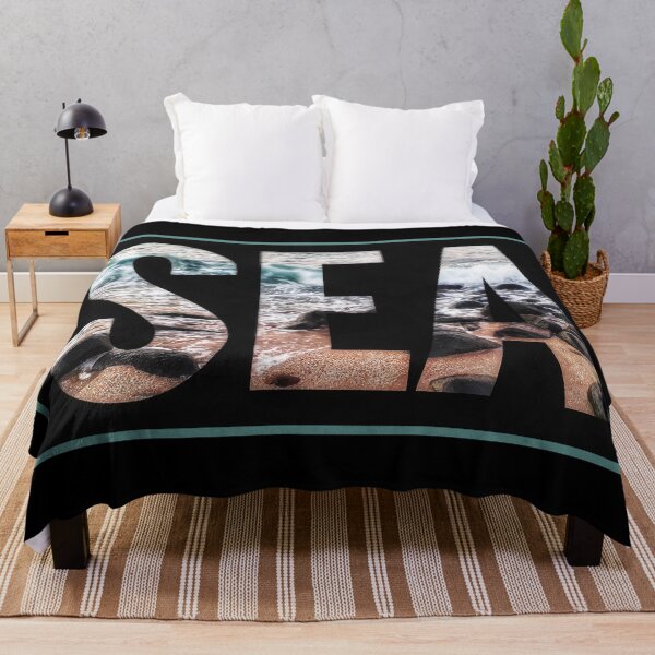 Item preview, SEA Word over Beach Ocean Rocks Sand designed and sold by Beachy.