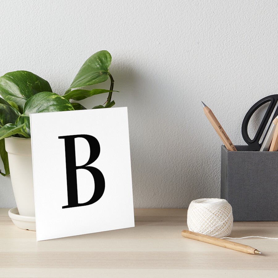 "Plain Letter B | Alpha Sticker" Art Board Print By Aleksandrax98 ...