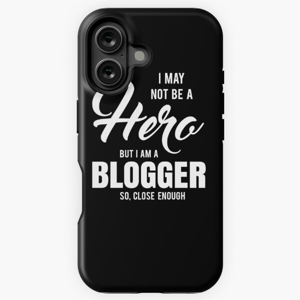 Vista previa del artículo con la obra «PUEDO NO SER UN HÉROE PERO SOY UN BLOGGER ASÍ QUE, SUFICIENTEMENTE CERCA», diseñado y vendido por T-shirtgallery.