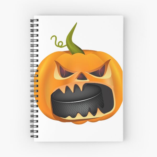Item preview, Hockey Pumpkin Eating a Puck -  Funny Halloween  designed and sold by kenart135.