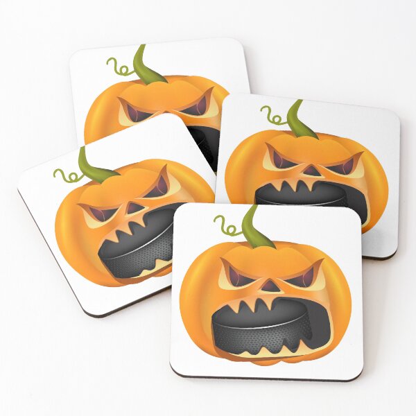 Item preview, Hockey Pumpkin Eating a Puck -  Funny Halloween  designed and sold by kenart135.