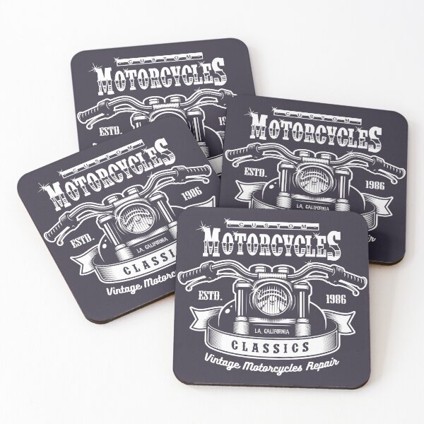 Item preview, Motorcycle Print Monochrome Dark Background designed and sold by BigBoyFunky.