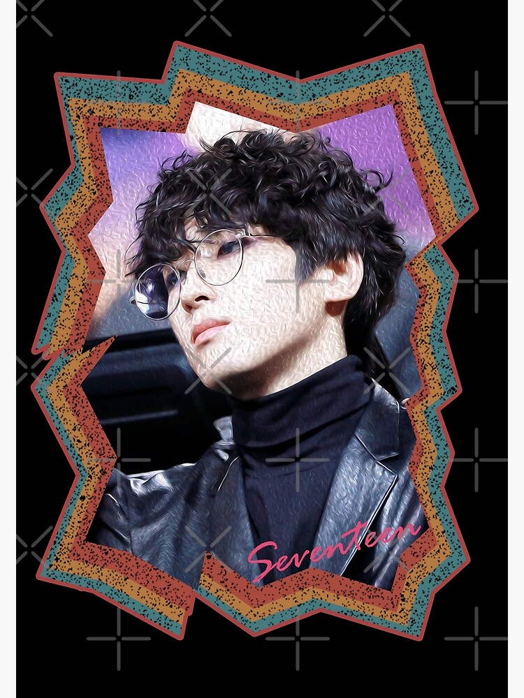 Jeon Wonwoo Seventeen Wonwoo Korean Kpop Retro Color Oil Paint