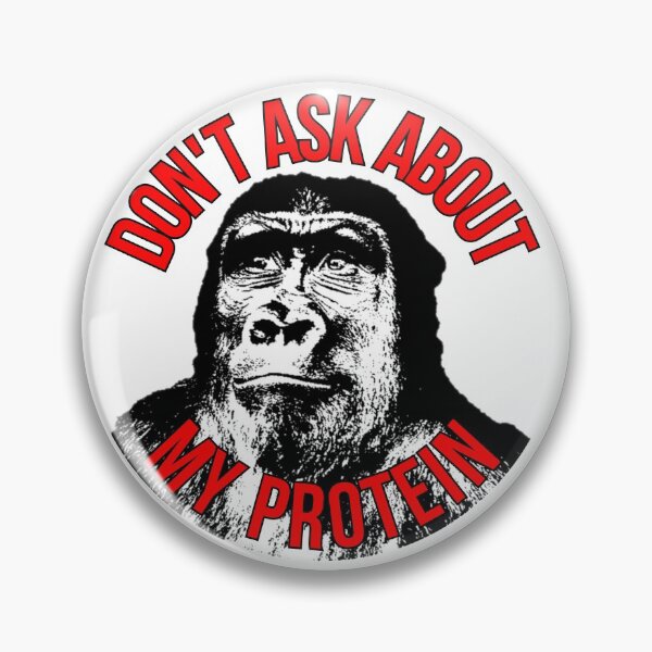 Artikelvorschau, Veganes Protein (Gorilla-Schablone) entworfen und verkauft von RevolutionInPaint.